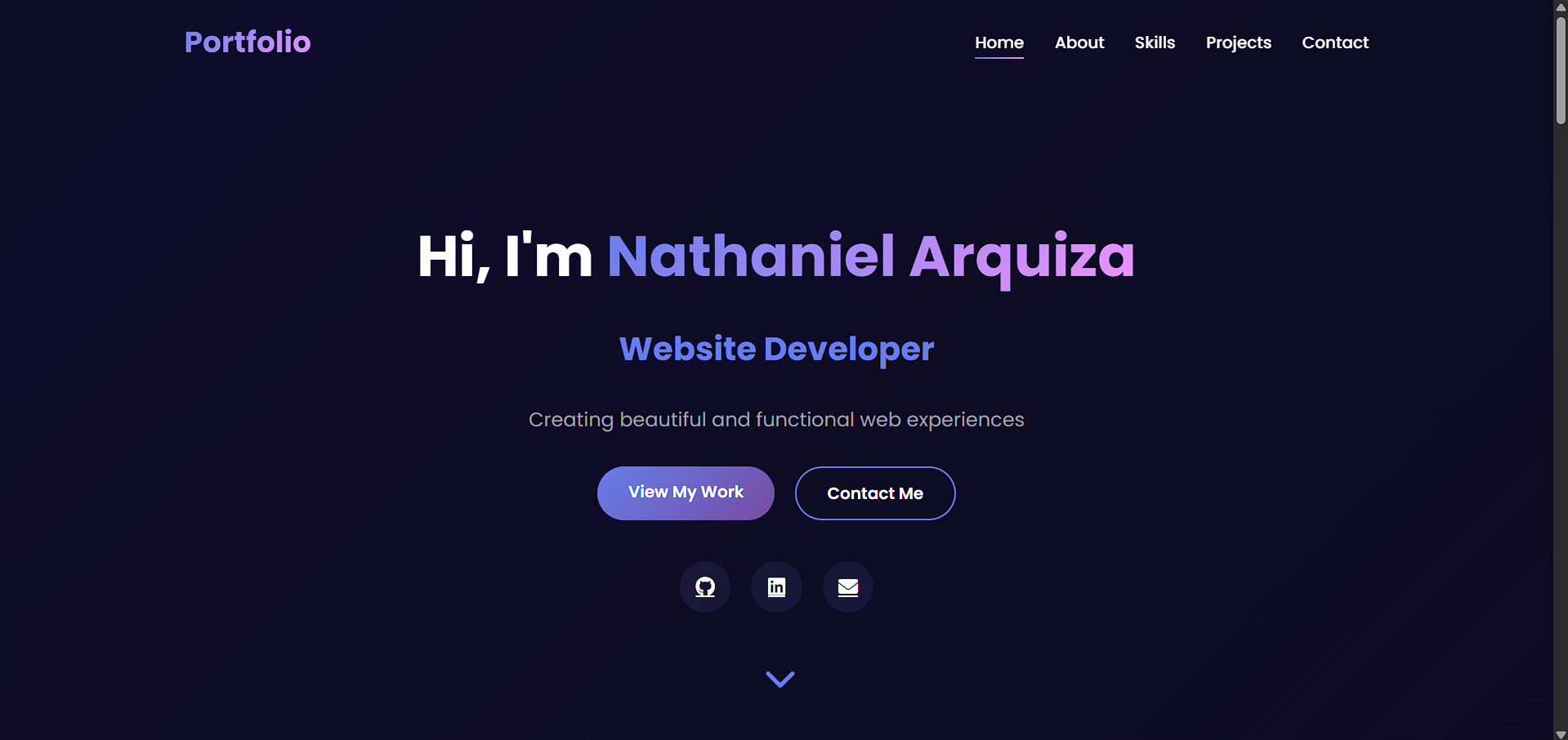 Portfolio Website Screenshot